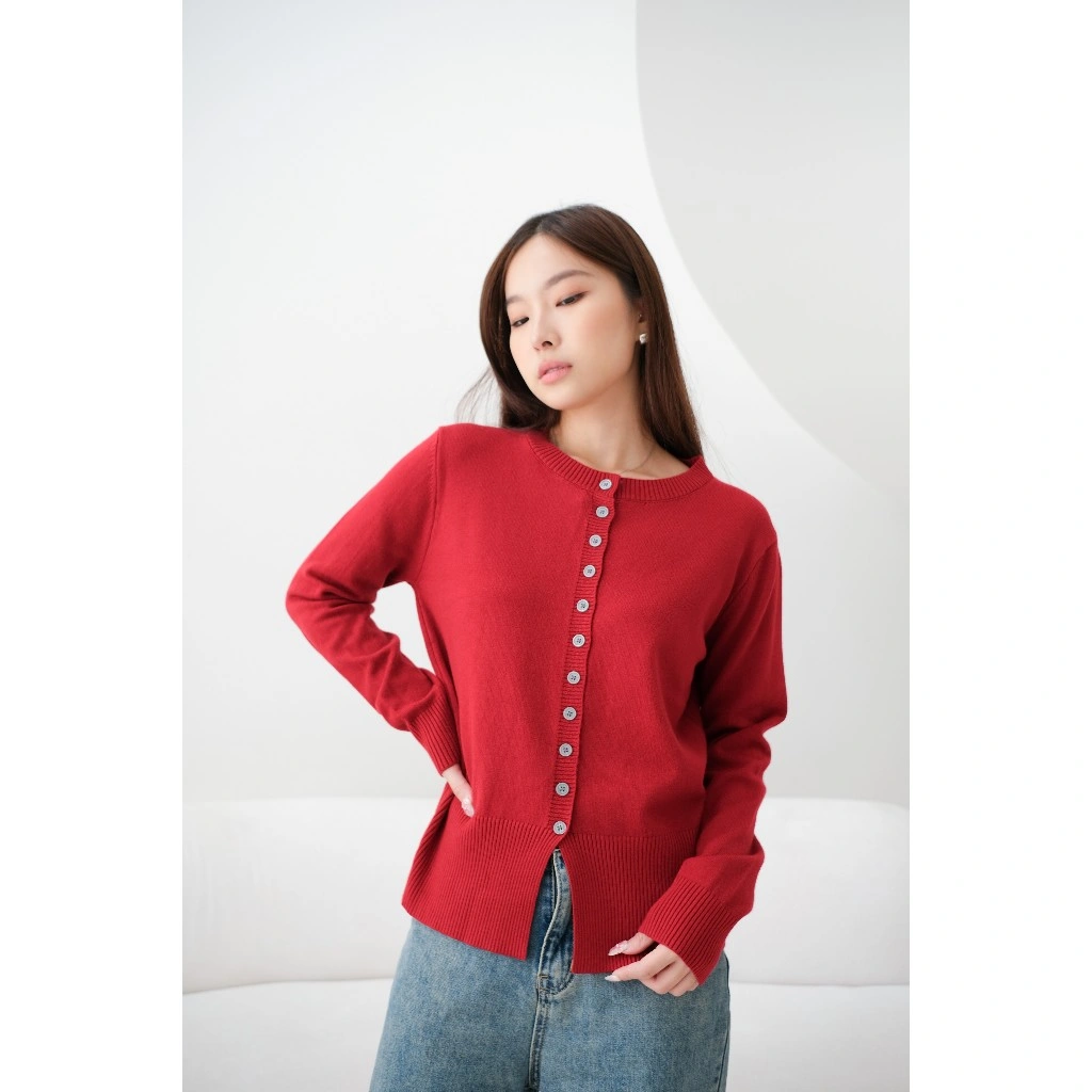 Kiyorawears - Aira Knit Cardigan / Premium Knit Sweater / Cardigan Wanita / Cardigan Rajut / Atasan Wanita Kekinian / Baju Atasan Wanita Terbaru / Jaket Wanita / Atasan Rajut Lengan Panjang / Outer Korean Style