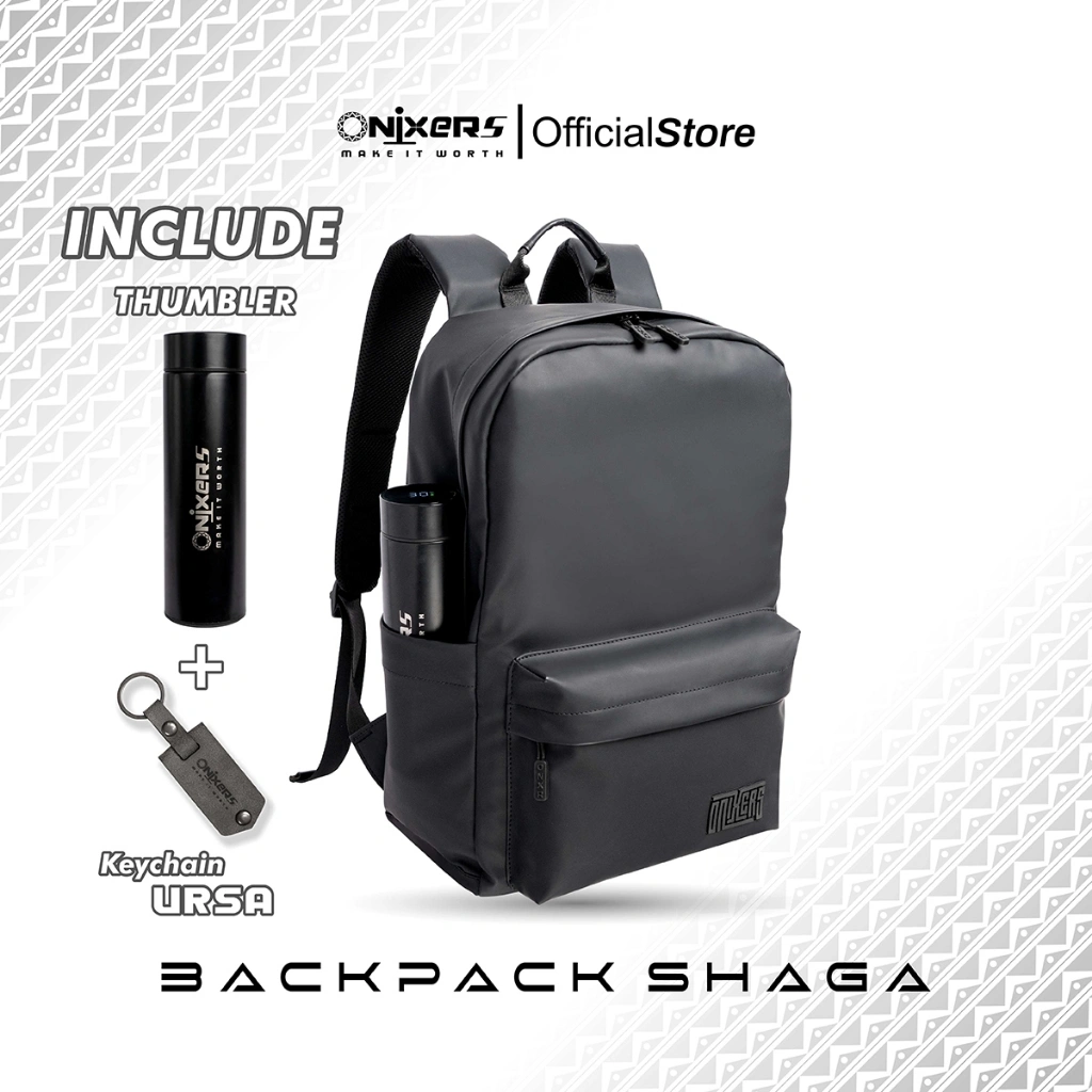 ONIXERS I Backpack SHAGA I Tas Laptop Ransel Pria I Dapper Bag Pria Wanita Anti Air Waterproof Premium I Backpack Sekolah Kantor Kerja Outdoor