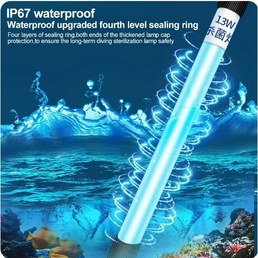 Lampu Celup UV Penjernih Air Anti Algae Bacterial Sterilizer Aquarium Kolam Ikan Ultraviolet