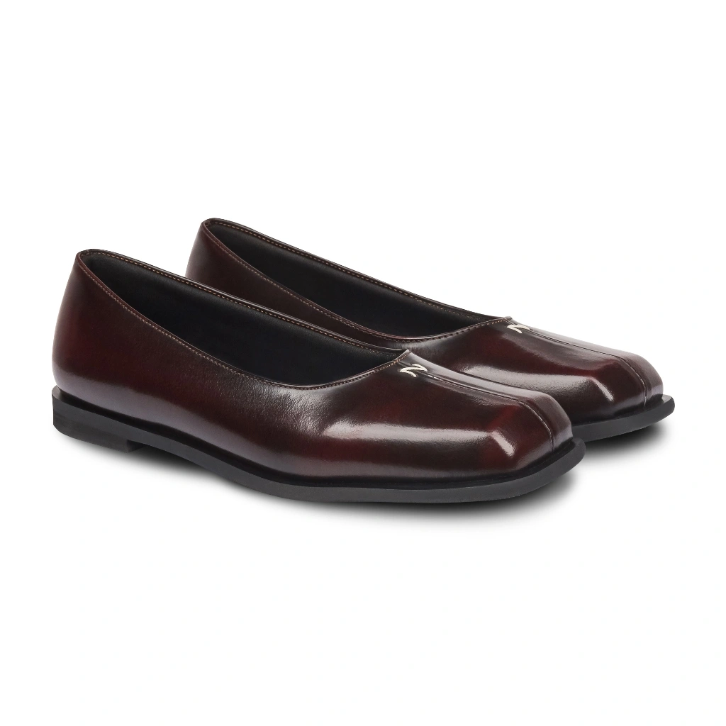 Piatta Classica Maroon - Nappa Milano - Sepatu Flat Wanita
