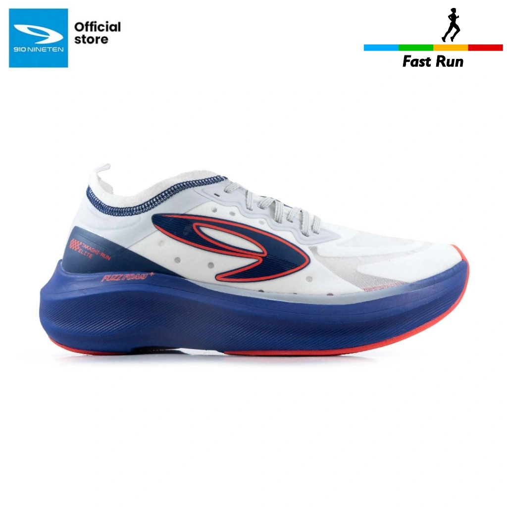 910Nineten TAKASHI RUN ELITE sepatu lari - PUTIH/BIRU-NV/MERAH
