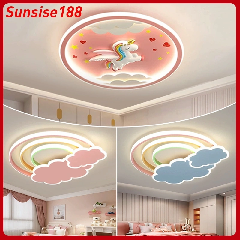 Lampu kamar anak-anak lampu kamar led kreatif baru lampu kamar led 3 warna lampu pelindung mata lampu langit-langit lampu langit-langit kamar tidur sederhana modern