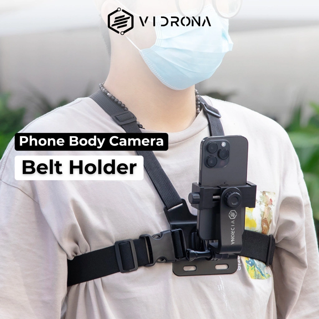 VIDRONA Chest Strap HP Belt Camera Tali Dada untuk GoPro Action Cam Motovlog ELK-50