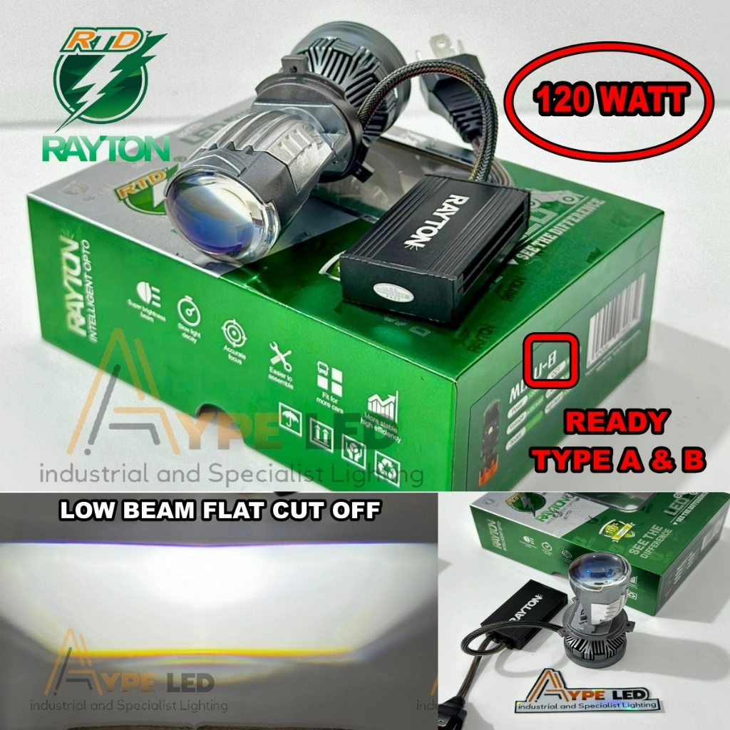 ORIGINAL RTD RAYTON MINI LED BILED PROJECTOR H4 M01U A DAN B BLUELENS TURBO FAN SYSTEM DRIVER EXTERNAL PNP MOTOR MOBIL