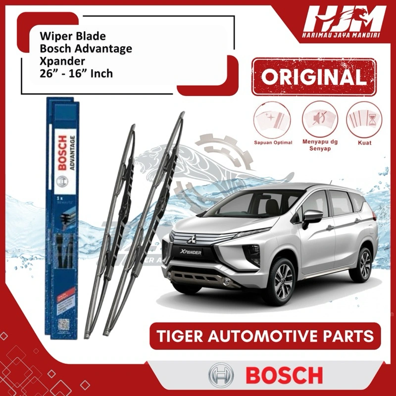 Wiper Blade Bosch Advantage - Karet Pembersih Kaca Mobil Mitsubishi Xpander