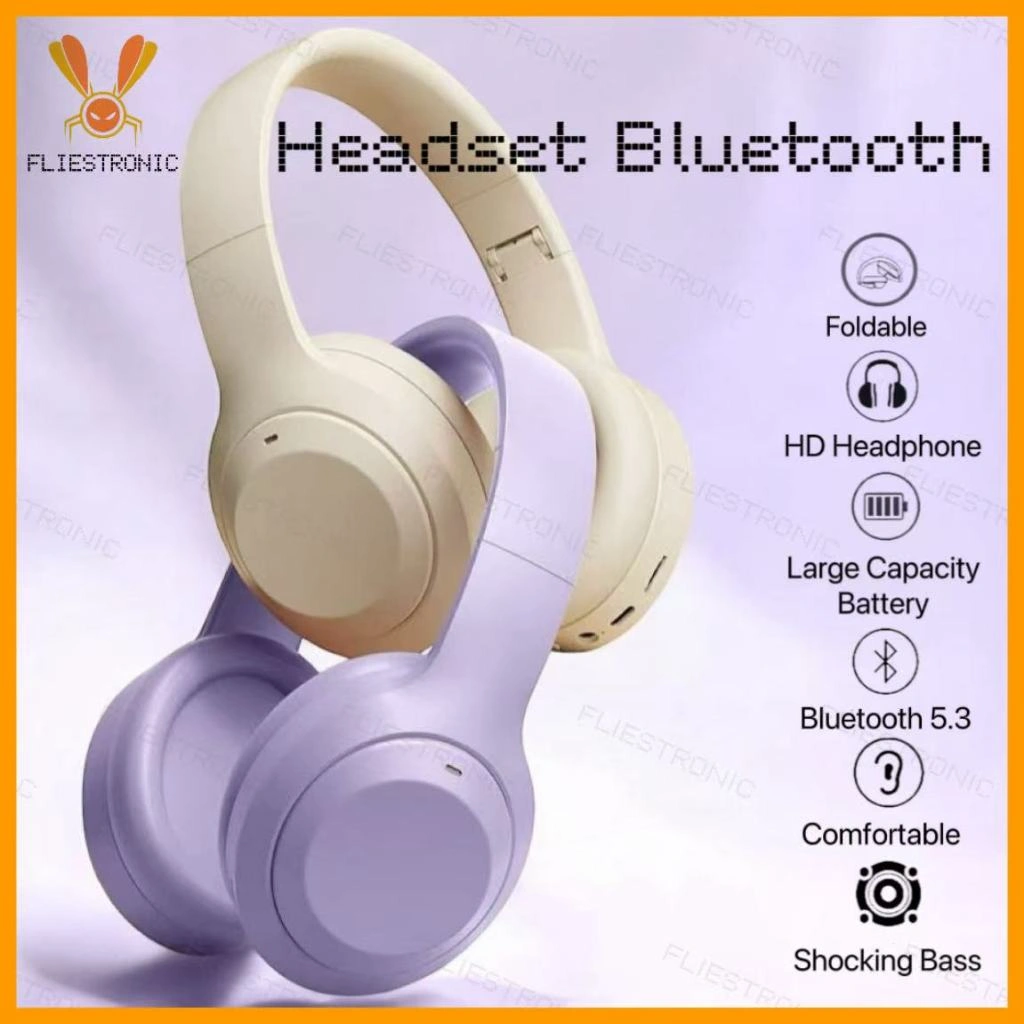 COD FLIESTRONIC L500 Headphone Bluetooth / Headphone wireless / Headphone Nirkabel with Microphone HiFi