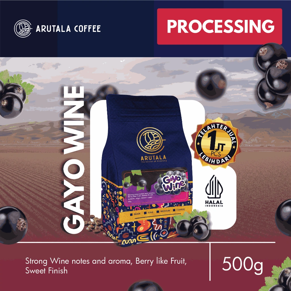 ARUTALA Kopi Arabika Gayo Wine 500 Gram