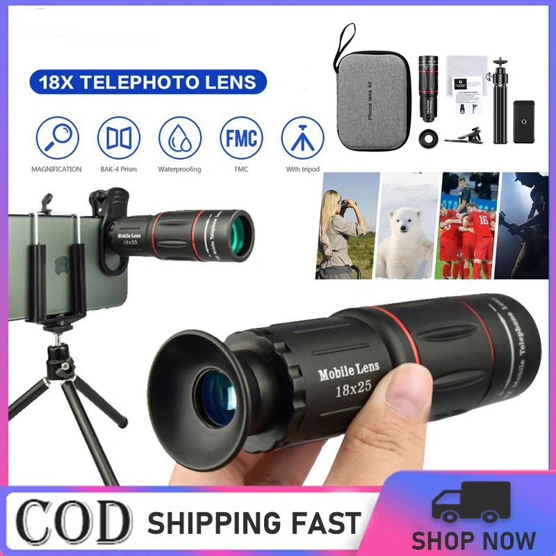 Lensa Kamera HP 28x Zoom Apexel Lens Original Telezoom Lensa 18x25 Handphone Bermata HD Ponsel lensa