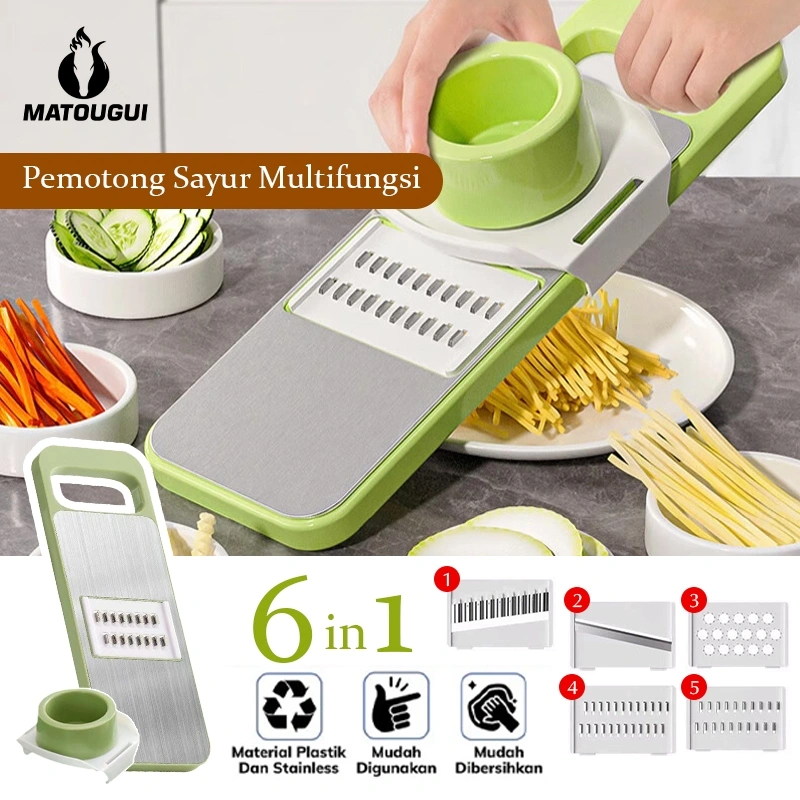 Matougui-22-Parutan 6 in 1 Serbaguna Sayur Buah Multifungsi Vegetable Chopper Slicer Peeler Buah