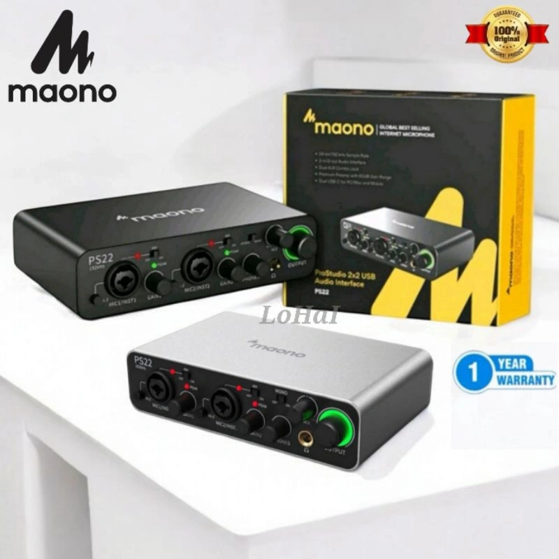 Maono PS22 Audio Interface Recording Live Streaming Soundcard PS 22