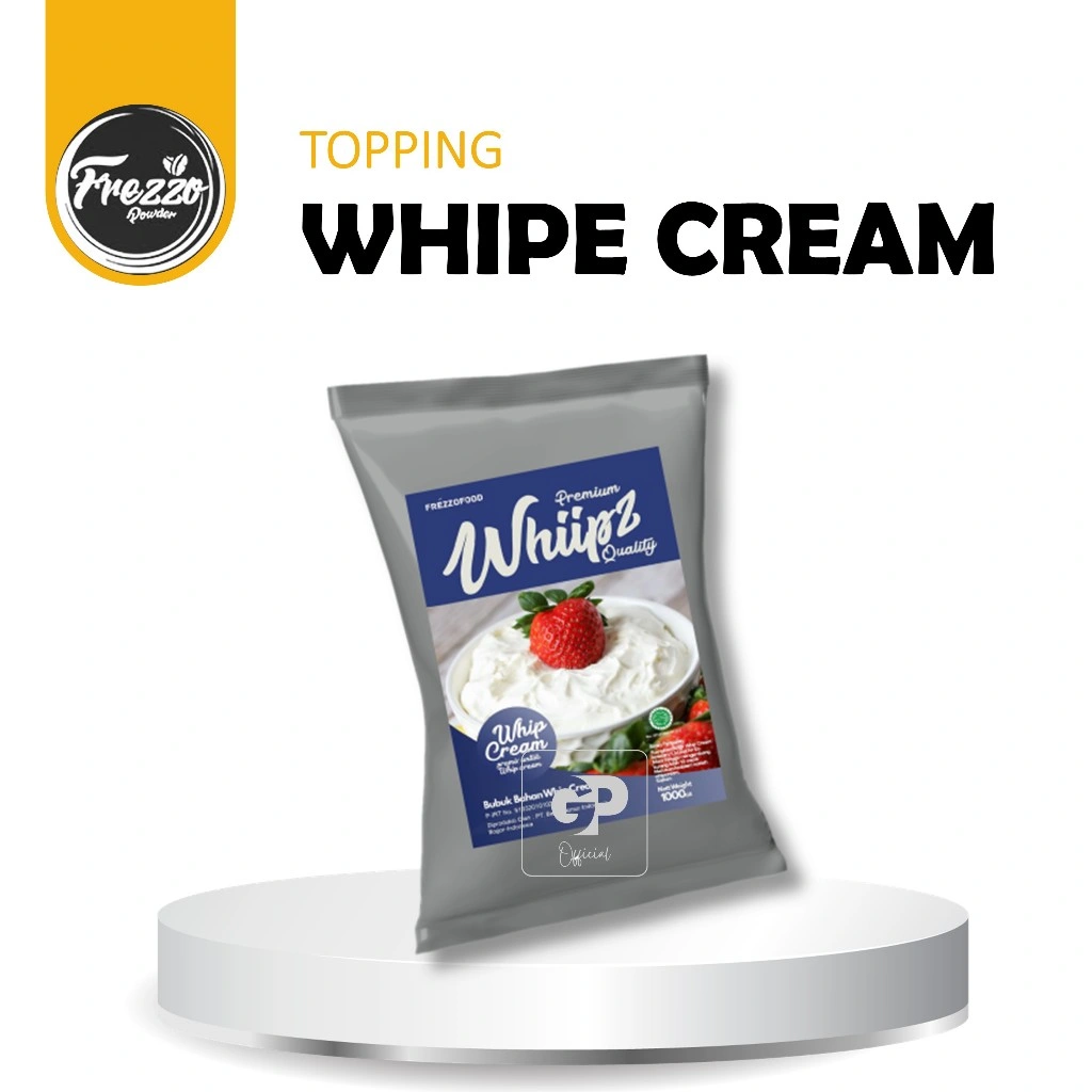 Whipped Cream Bubuk 1kg Topping Whip Cream Rasa Vanila Frezzo Grosir Powder