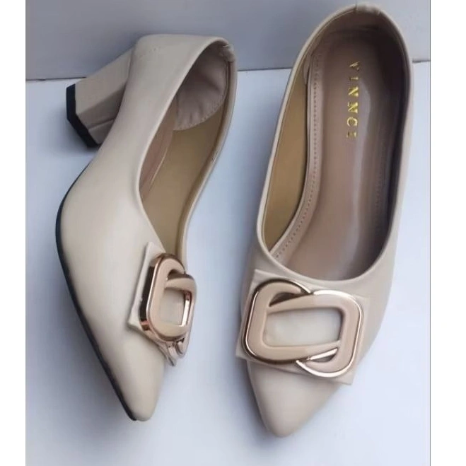 sepatu fantofel wanita/sepatu kerja wanita by vinnci premium(PS Gg) tapak tahu 4/5cm