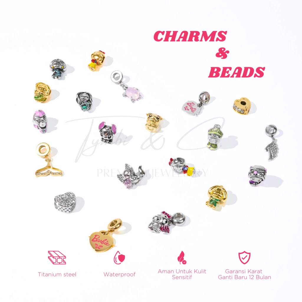 Tymbi&Co - Charms and Beads 2 (SILVER) Collection | Charms Beads Titanium Anti Karat