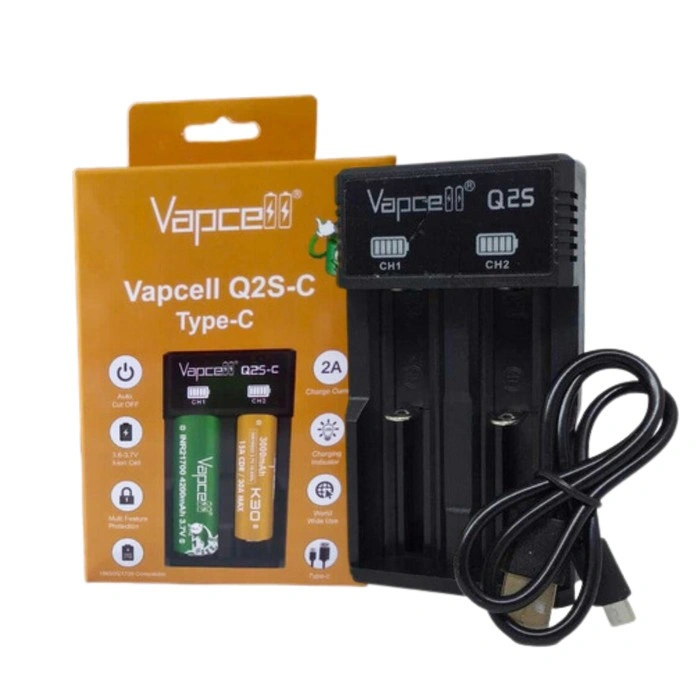Charger Baterai Vapcell Q2S Battery Charger 100% Authentic - Carger Vapecell Q2 S baterai 18650