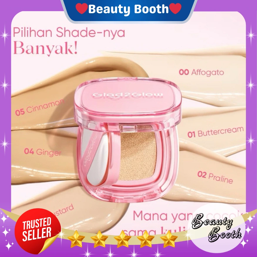 GLAD2GLOW Perfect Cover Cushion | Cushion Oil Control Full Coverage G2G Glad 2 Glow Glad To Glow - Beauty Booth Beautybooth