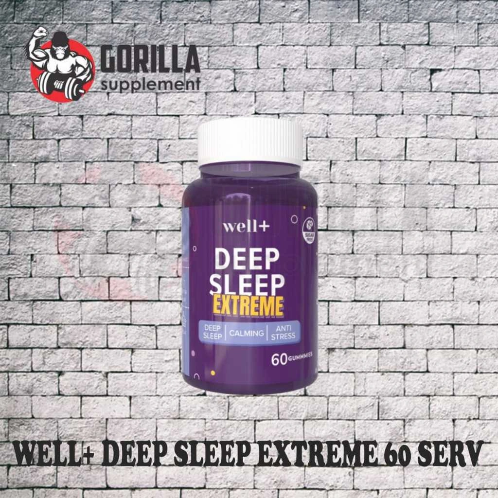 Well+ Deep Sleep Extreme 60 Gummies Anti Stress Tidur Lelap Relaks Natural Ashwagandha Melatonin BPOM & HALAL