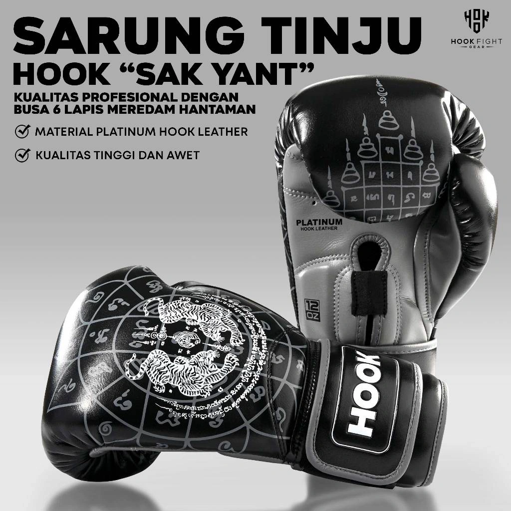SARUNG TINJU HOOK FIGHT GEAR, BOXING GLOVES, SARUNG MUAYTHAI, GLOVES MUAY THAI, GLOVES BOXING HOOK