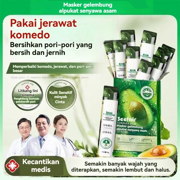 clearance sale Avocado Tender Facial Sheet Mask acne masker komedo masker jerawat masker acne maskeran perawatan masker wajah sleeping masker masker sensi masker organik  Anti Pores Wash Off Mask Hydrating