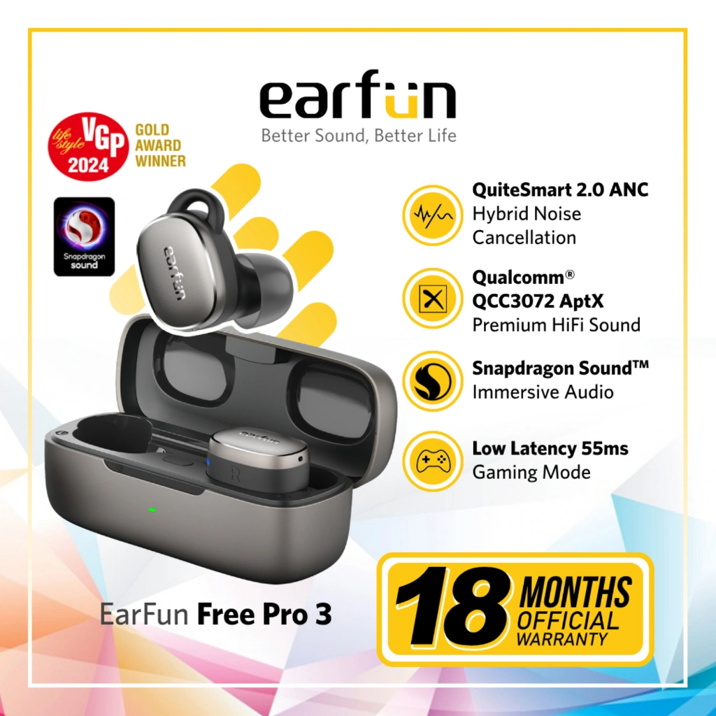 EarFun Free Pro 3 - The Most Compact Snapdragon TWS with ANC