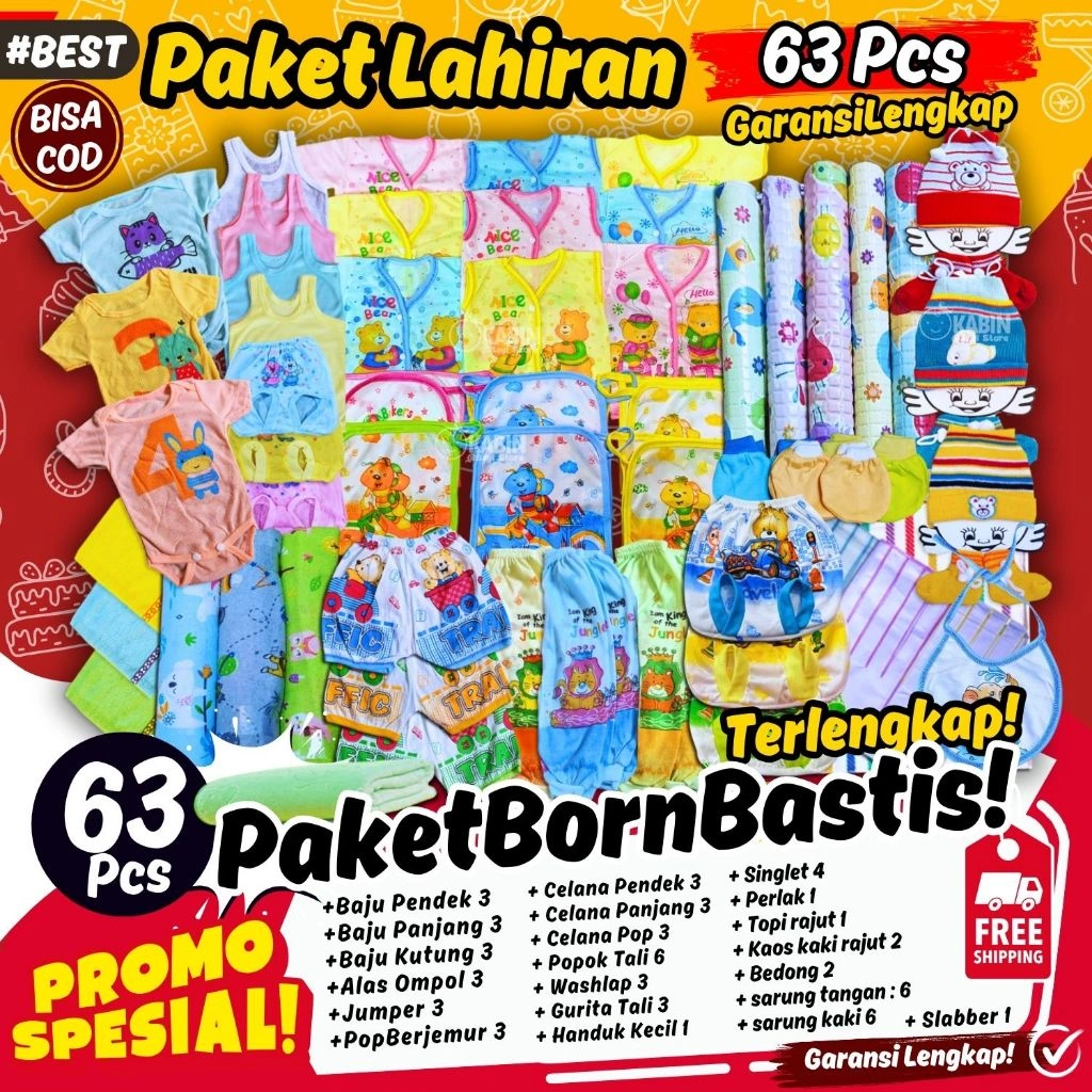 Kado Lahiran Gift Baby, Paket perlengkapan lahiran Murah, Paket Baju Bayi Newborn, Paket Terlengkap Lahiran Murah