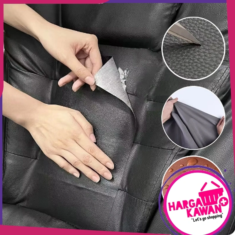 Stiker Kulit Sintetis Tambal Sofa Jok Motor Mobil Sticker Praktis Perkakas Rumah Barang Unik Serbaguna tahan air dan bahan tebal elastis