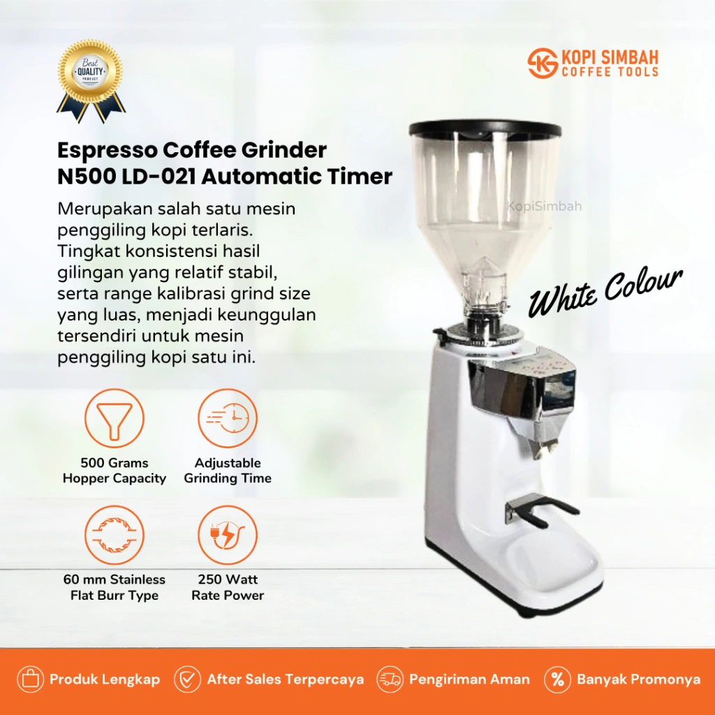 Electric Coffee Grinder N500 LD 021 Automatic Timer Mesin Alat Penggiling Biji Kopi Espresso N 500