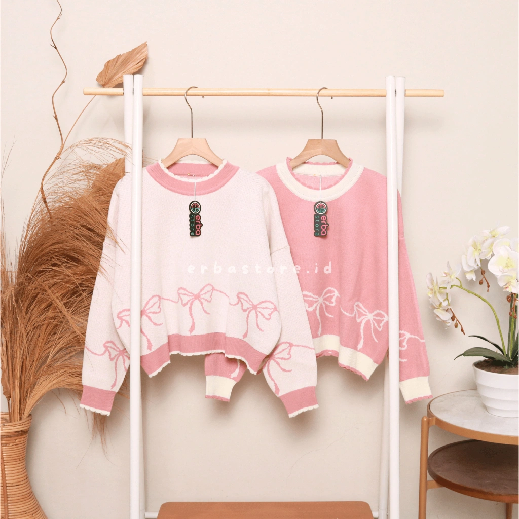 Erbastore.id Pita Sweater Crop Rajut Premium Quality