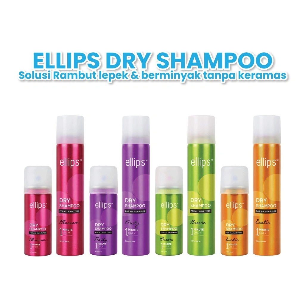 CHAROZA | ELLIPS Dry Shampoo | Ellips Dry Shampoo Spray 200 ML / 50 ML
