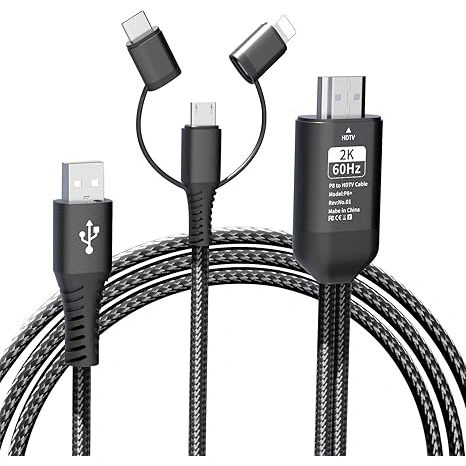 Lighting to HDMI Cable HDMI Adapter for TV Phone to TV Adapter 3 in 1 /PHONE TO HDMI TV Projector Monitor MHL / 3IN1 CASH PHONE TO HDMI MICRO TYPEC LIGHTNING