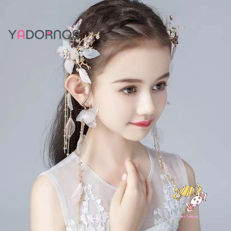 YADORNOS Jepit Rambut Mutiara Kristal Jaring Sisir Hiasan Kepala Sisir Belakang Aksesori Rambut Hiasan Rambut Pernikahan Pengantin