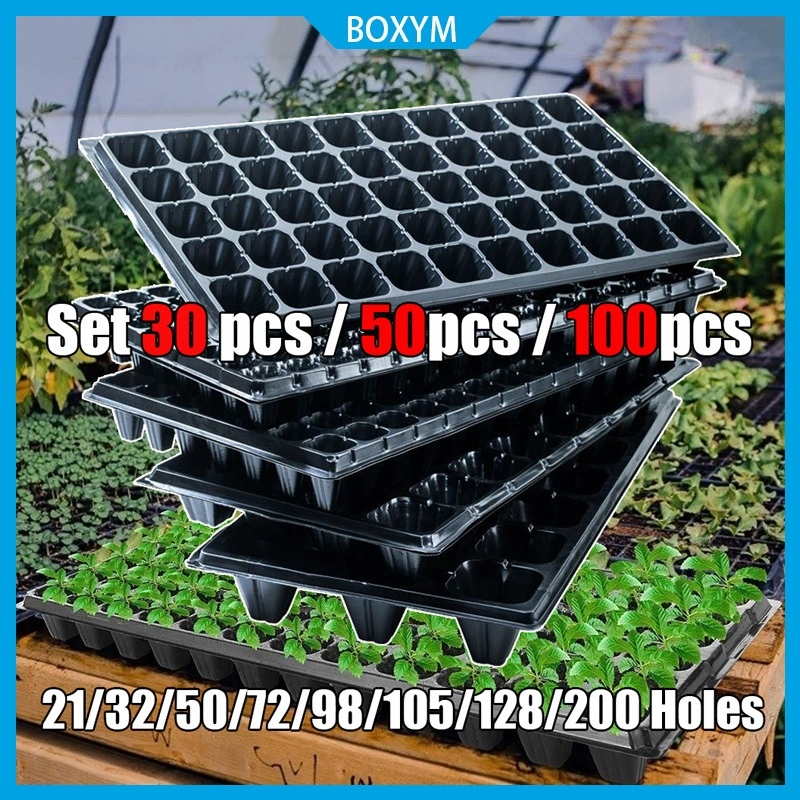 100 pcs Tray Semai / Set Pot Bibit 21, 32, 50, 72, 98, 105, 128, 200 Holes / Alat Semai Benih Seedling Pot