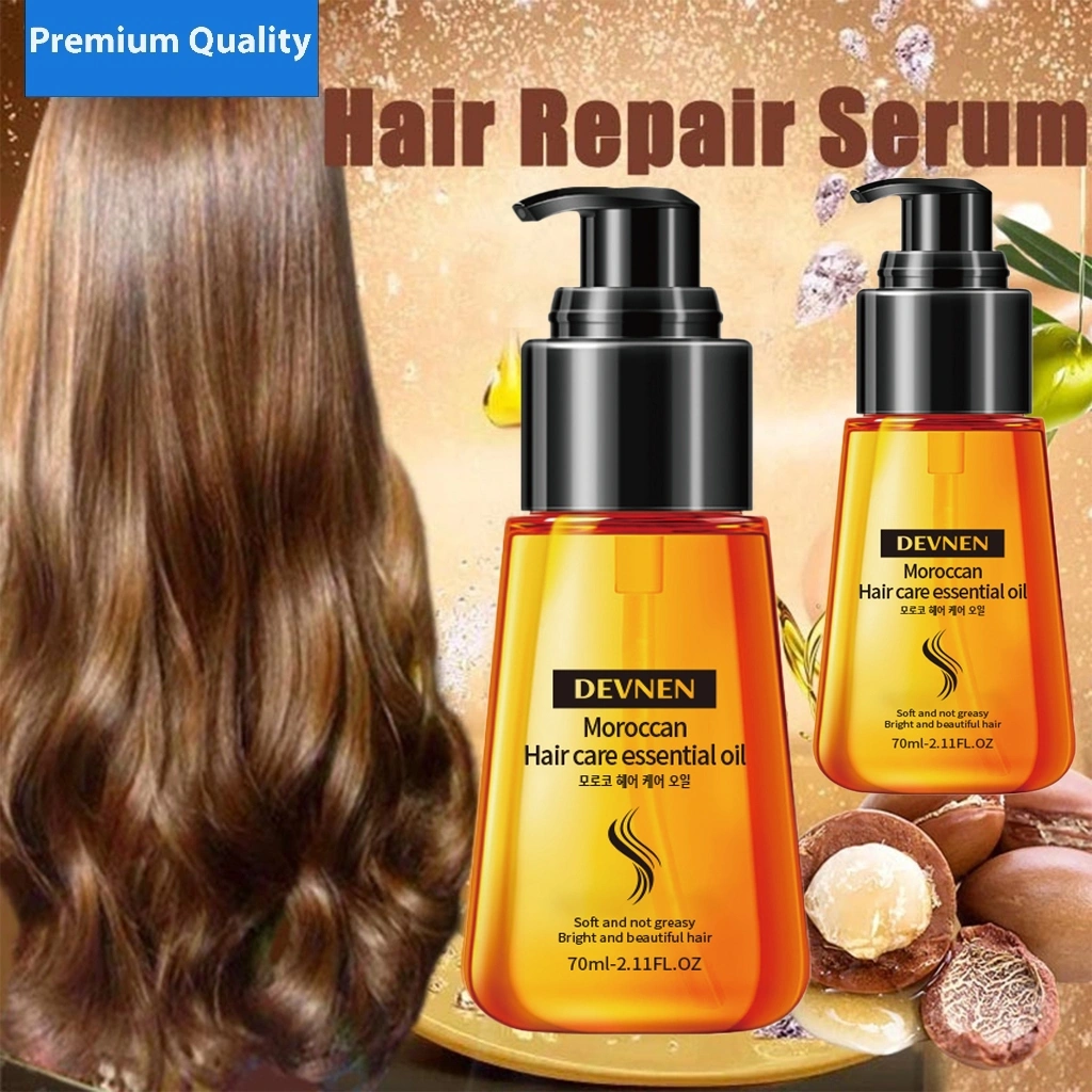 hair serum Rambut Repair 70ml Serum Perawatan Rambut Rusak Hair Oil Smoothing Hair Vitamin Rambut Essential Oil Pelembab perbaikan mendalam Rambut Anti Kering Kusam Bercabang Perawatan Rambut Meningkatkan rambut kering dan rusak