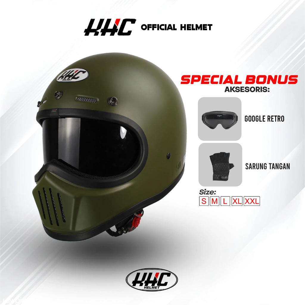 KHC Helm Cakil SNI Inner Visor Original FREE GOGLE+ST