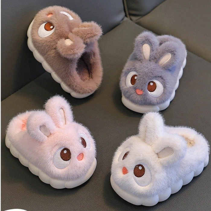 babyfit [size 24-41] INNO sendal bulu boneka anak perempuan cewek alas karet alas kaki rumah import ld-0129r