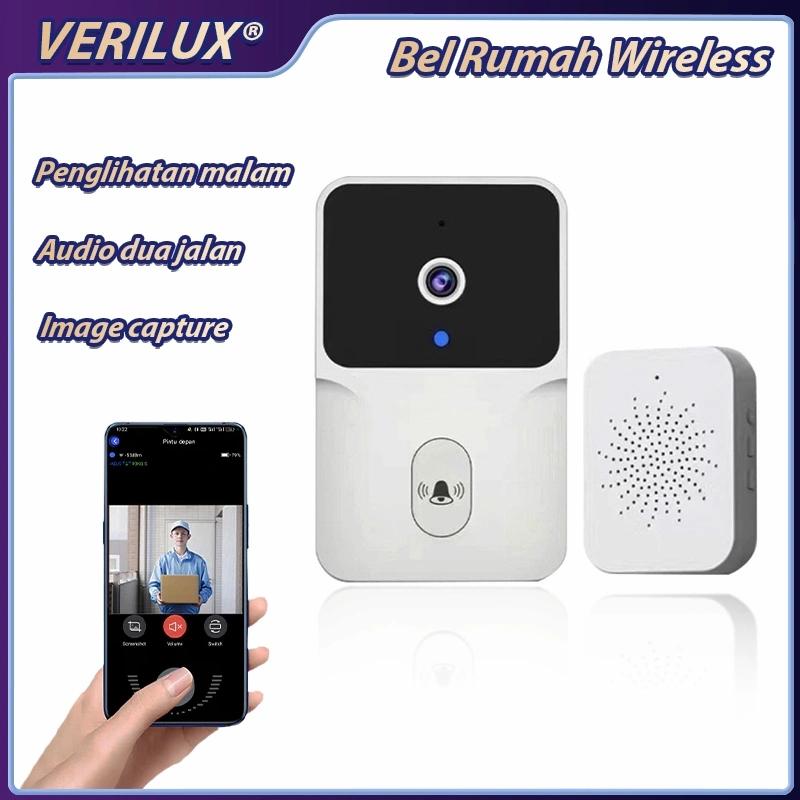 Bel Rumah Wireless Waterproof Kamera WIFI Video Doorbell Smart Door Bell Kamera