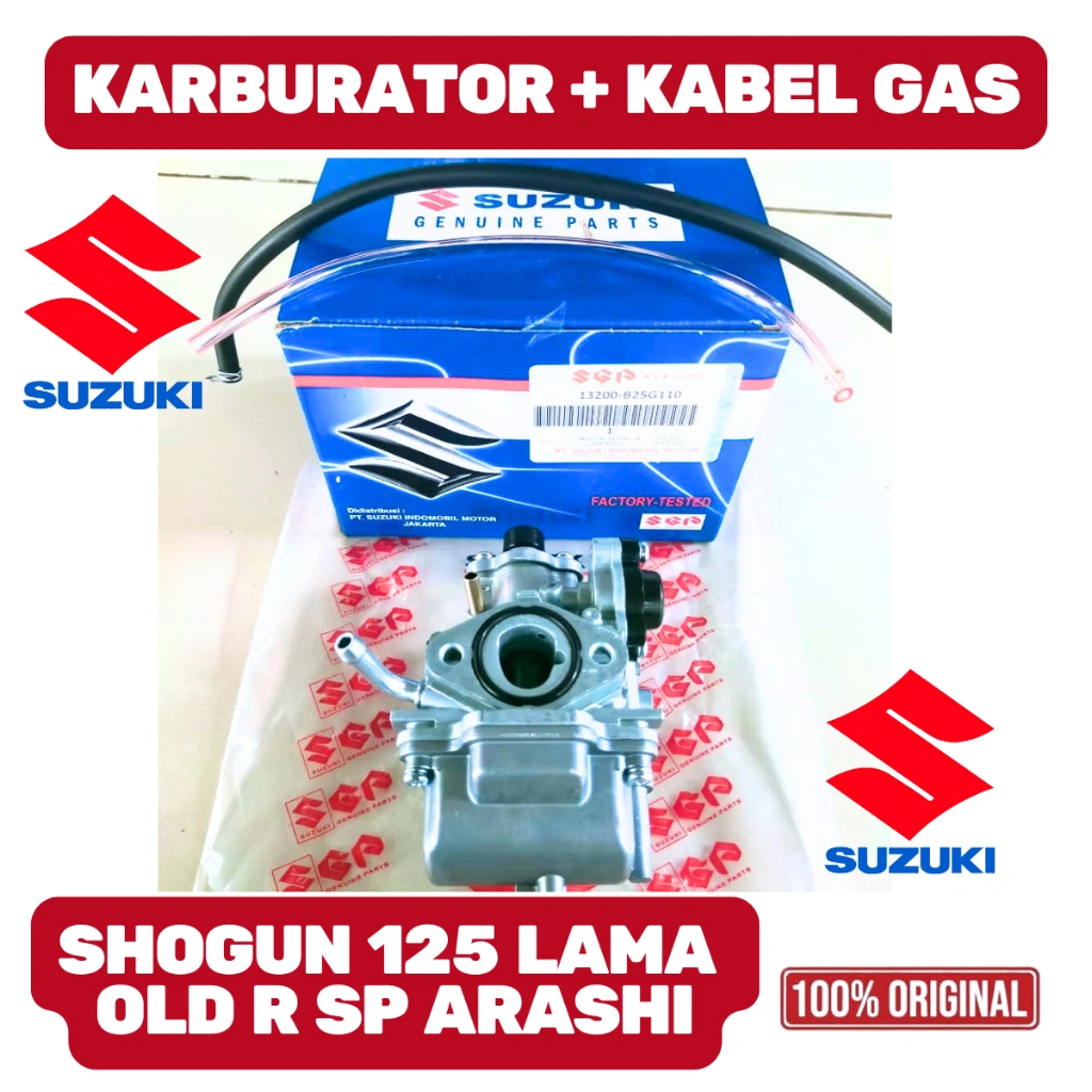 GRANSI ORIGINAL KARBURATOR ASSY KODE B20 SHOGUN 125 LAMA R SP ARASHI ORI ASLI SUZUKI 13200B20GA0N000