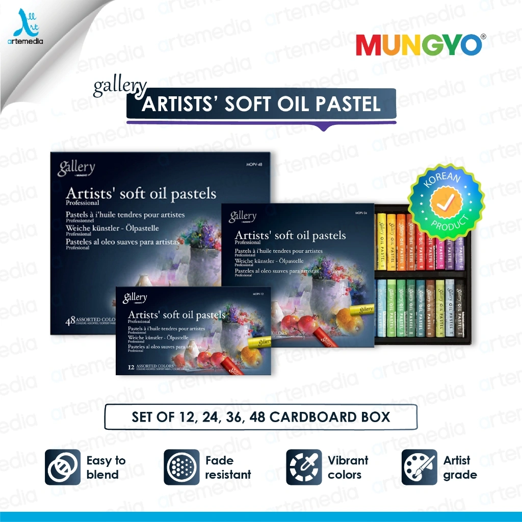 Mungyo Gallery Artists Soft Oil Pastel Set Crayon Minyak Artist Grade