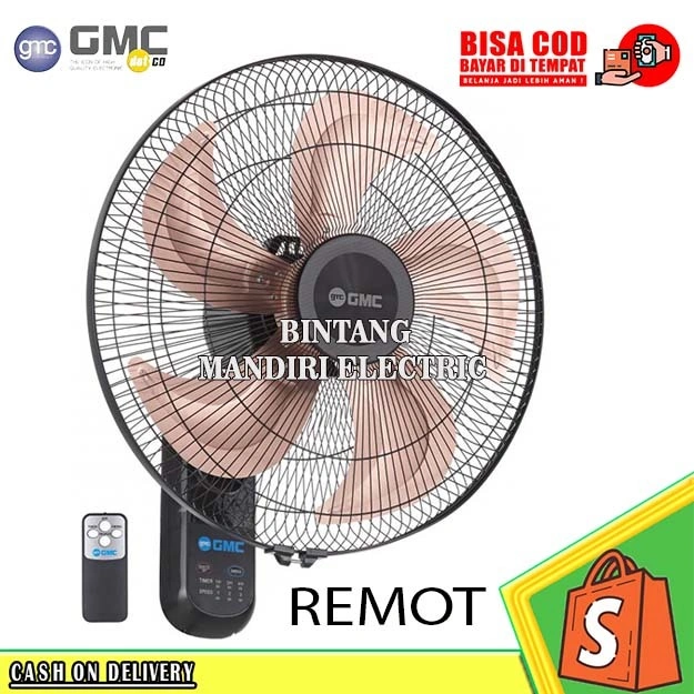 GMC Wall Fan 521 remote 18 inch Besi / Kipas Angin Dinding gantung Remot / kipas tembok 18 inch
