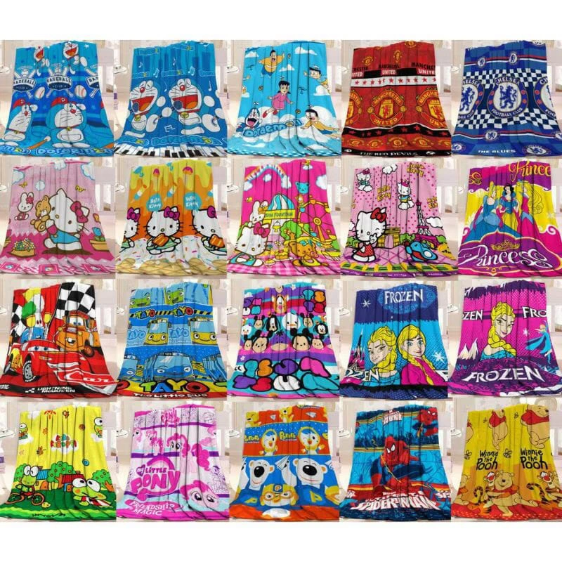 SELIMUT BULU ANAK KARAKTER MURAH