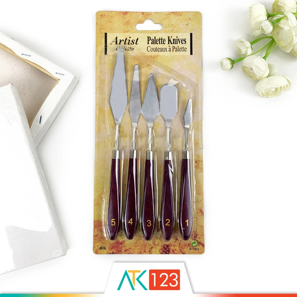 Pisau / Spatula Lukis / Palet / Tanah Liat / Dekorasi Kue / Artist Painting / Mixing Palette / Clay / Cake Frosting Knife / Knives / Scraper Set PNKN-AP5