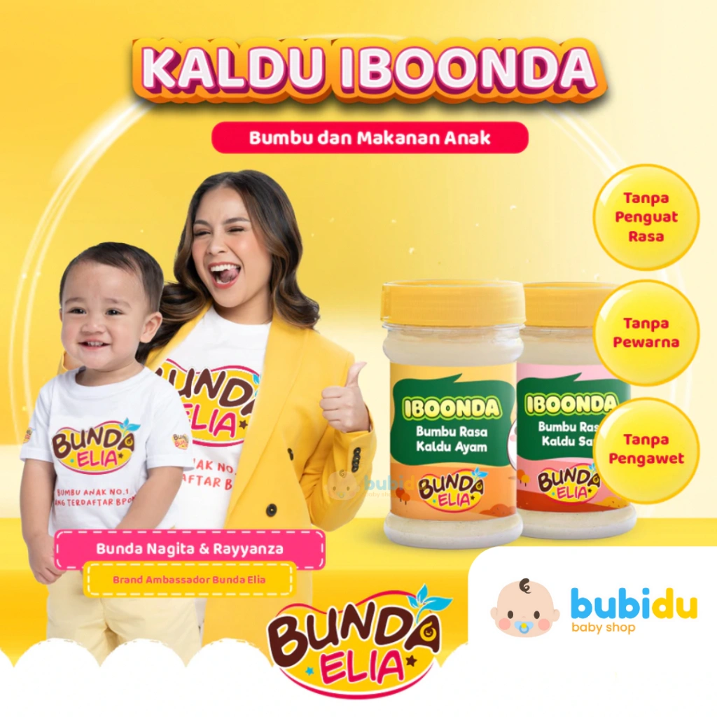 BUMBU BUNDA BY ELIA Iboonda Kaldu Mpasi | Bubuk Penyedap Mpasi Bayi Non MSG Halal Lengkap