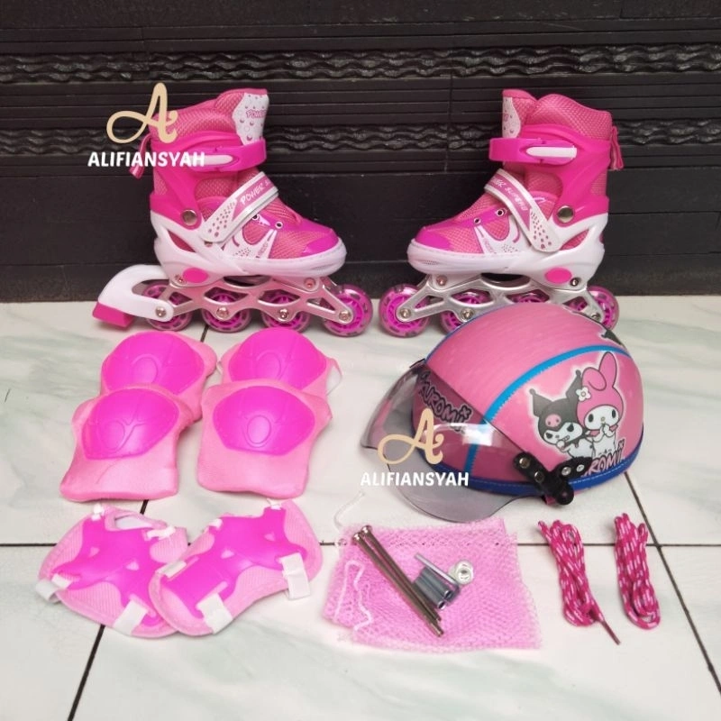 POWER SUPERB Sepatu Roda Fullset Anak dan Dewasa Bisa Diubah Posisi Roda Bajaj dan Sejajar