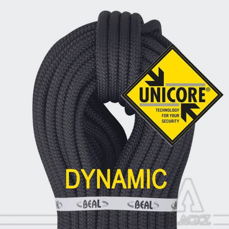 beal top gun tali caramantle panjat tebing dan rescue dinamis 10.5mm hitam