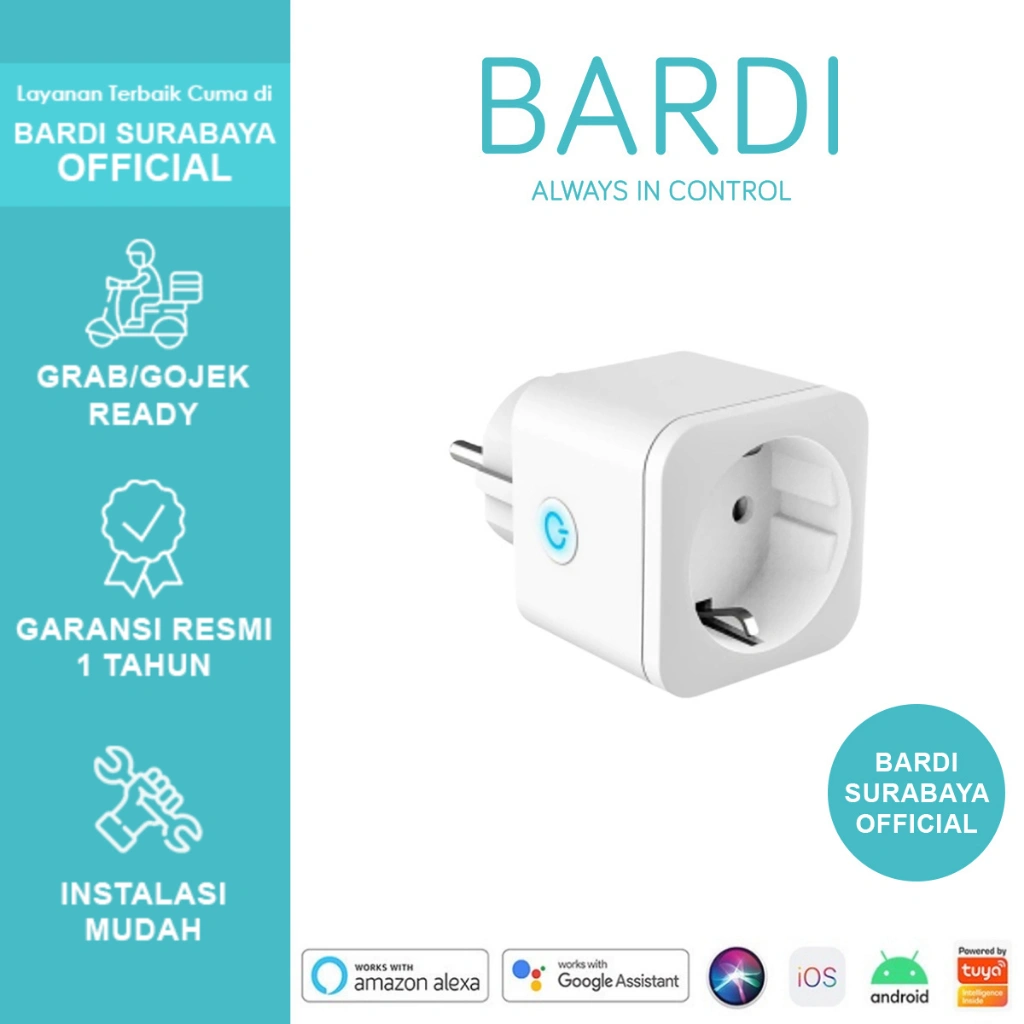 BARDI Smart Plug Colokan Over Steker Stop Kontak Portable Pintar Watt Meter Wifi Timer Schedule