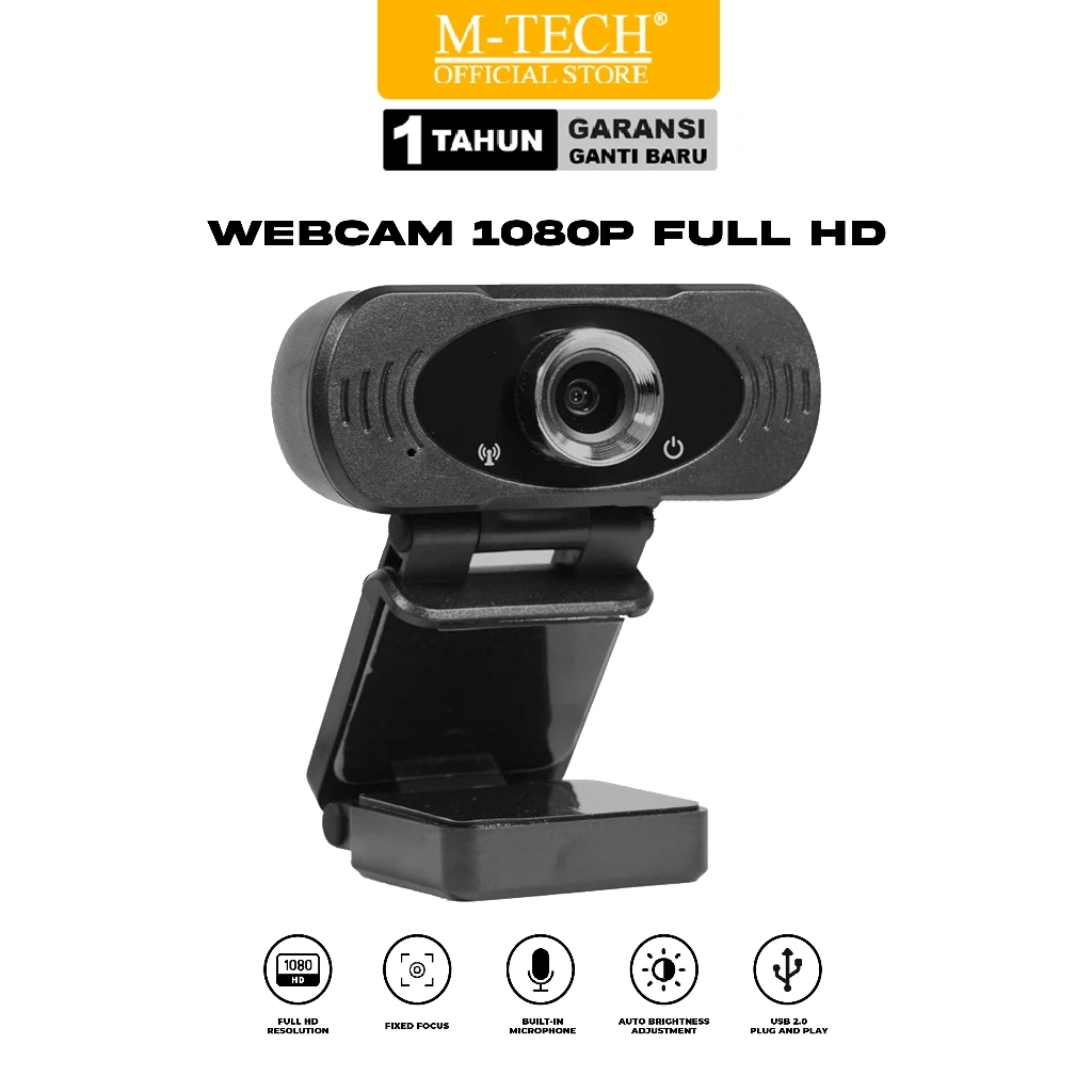 M-TECH ORIGINAL Webcam WB500 Web Camera Full HD Streamer 1080P With Microphone