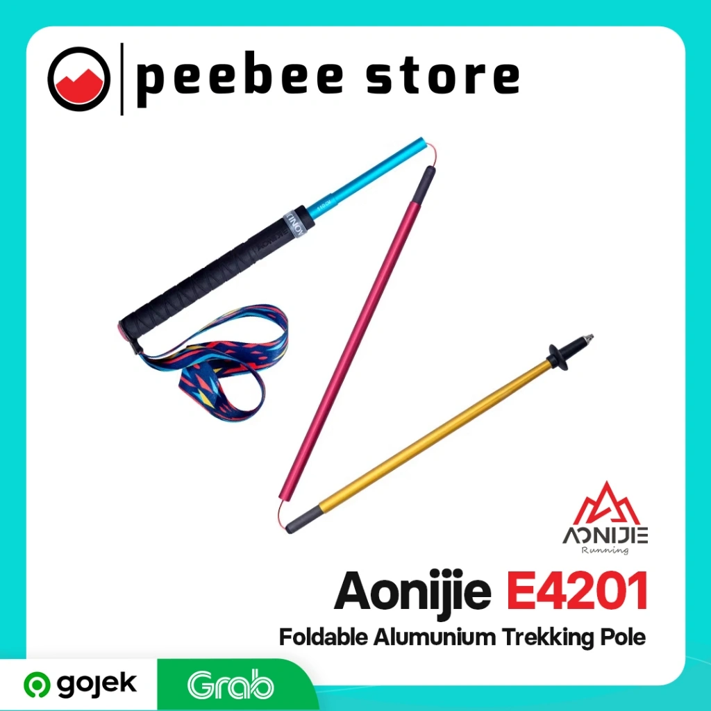 Aonijie E4201 Foldable Alumunium Trekking Pole Trail Hiking ORIGINAL