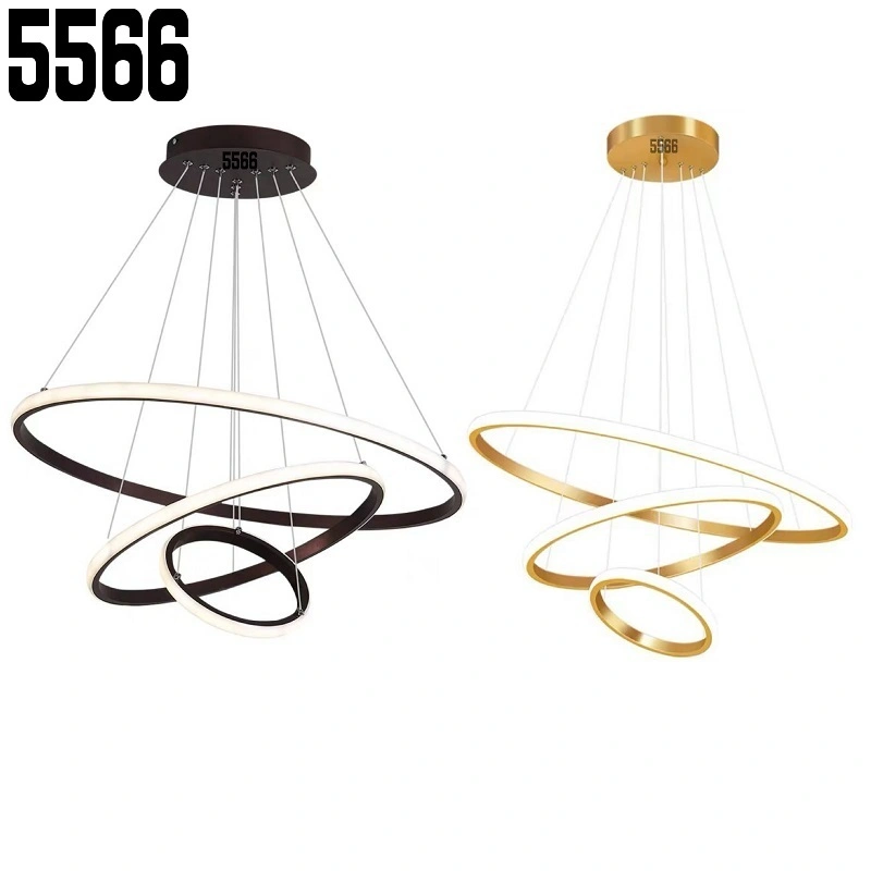 5566 Lampu Gantung Minimalis LED 3 Ring Modern Lampu Gantung Ruang Tamu Lampu Hias Gantung Ruang Makan