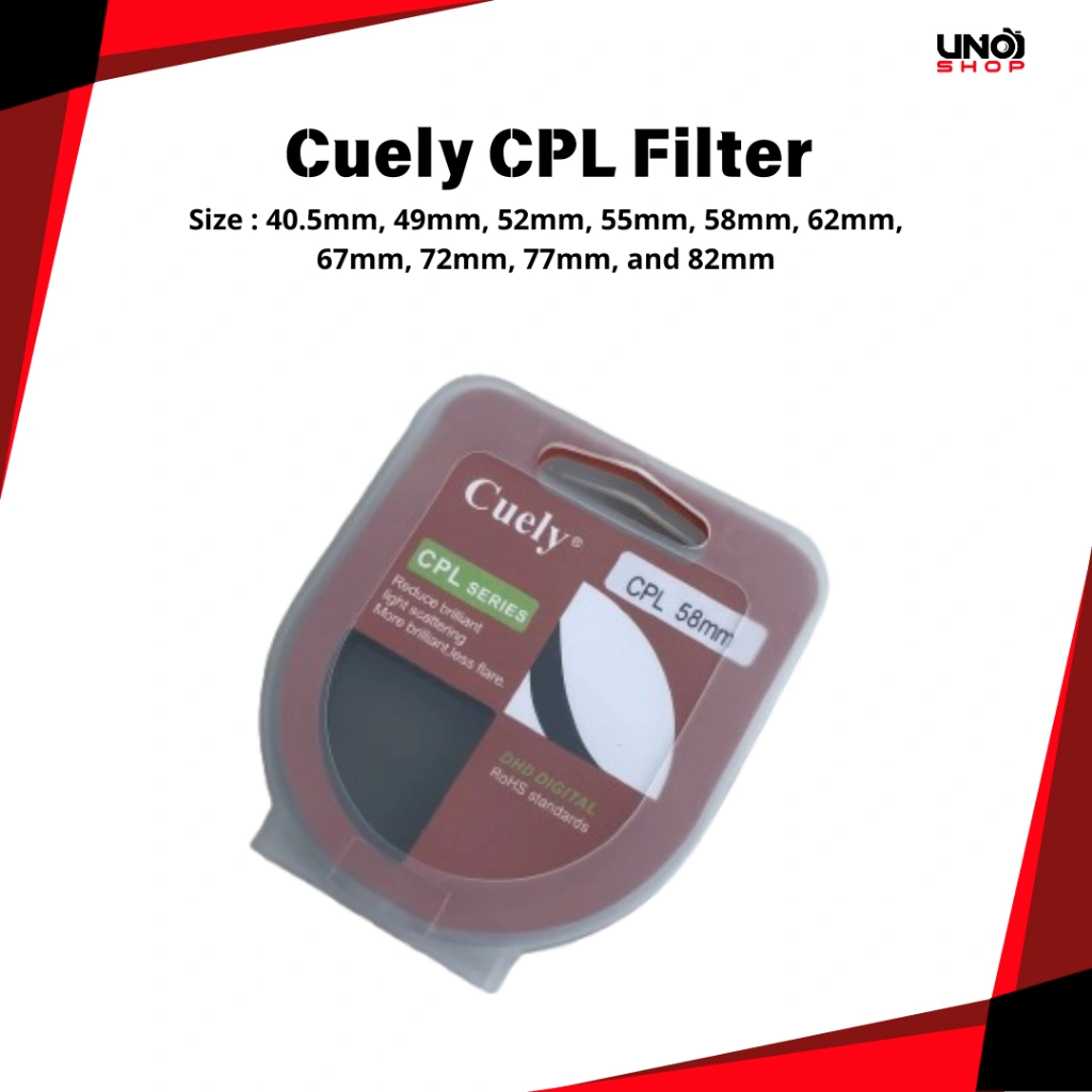 Filter Cuely CPL 40.5mm 49mm 52mm 55mm 58mm 62mm Circular Polarizing For Canon Nikon Sony Fujifilm