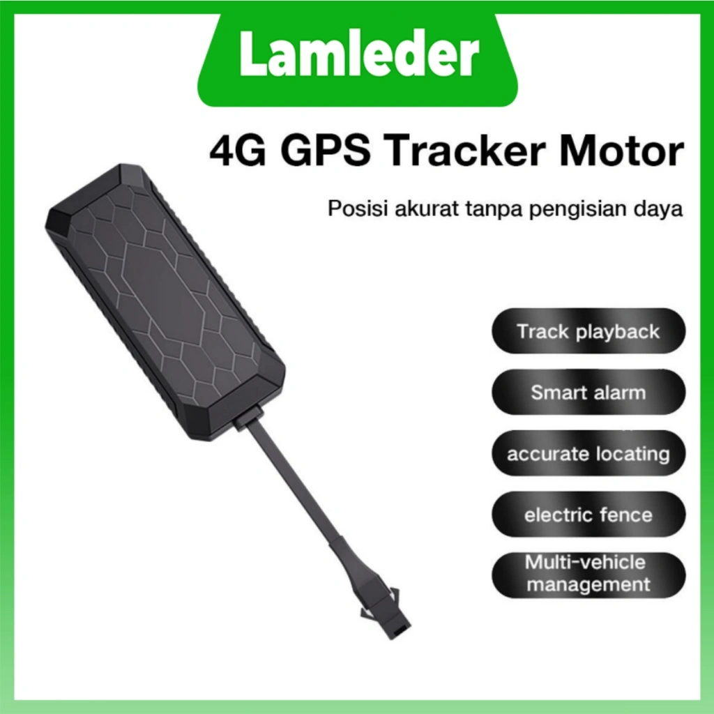 Acroder GPS Tracker Motor 4G Pemosisian Jarak Jauh Aplikasi Pemutaran Trek