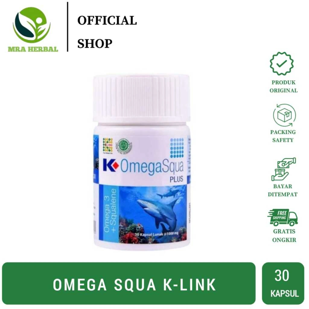 Omega Squa k link| K Omegasqua Plus | Kapsul Minyak Ikan Omega 3 | Omega Squa 30 Capsule